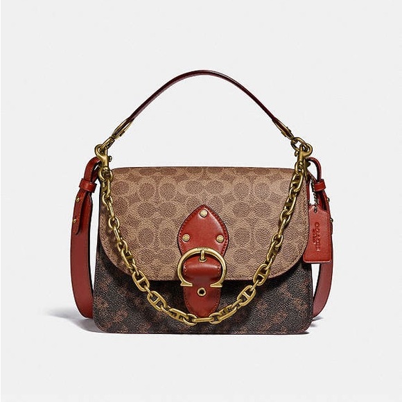 Coach Beat Shoulder Bag In Signature Canvas With Horse And Carriage Print - Picture 2 of 11